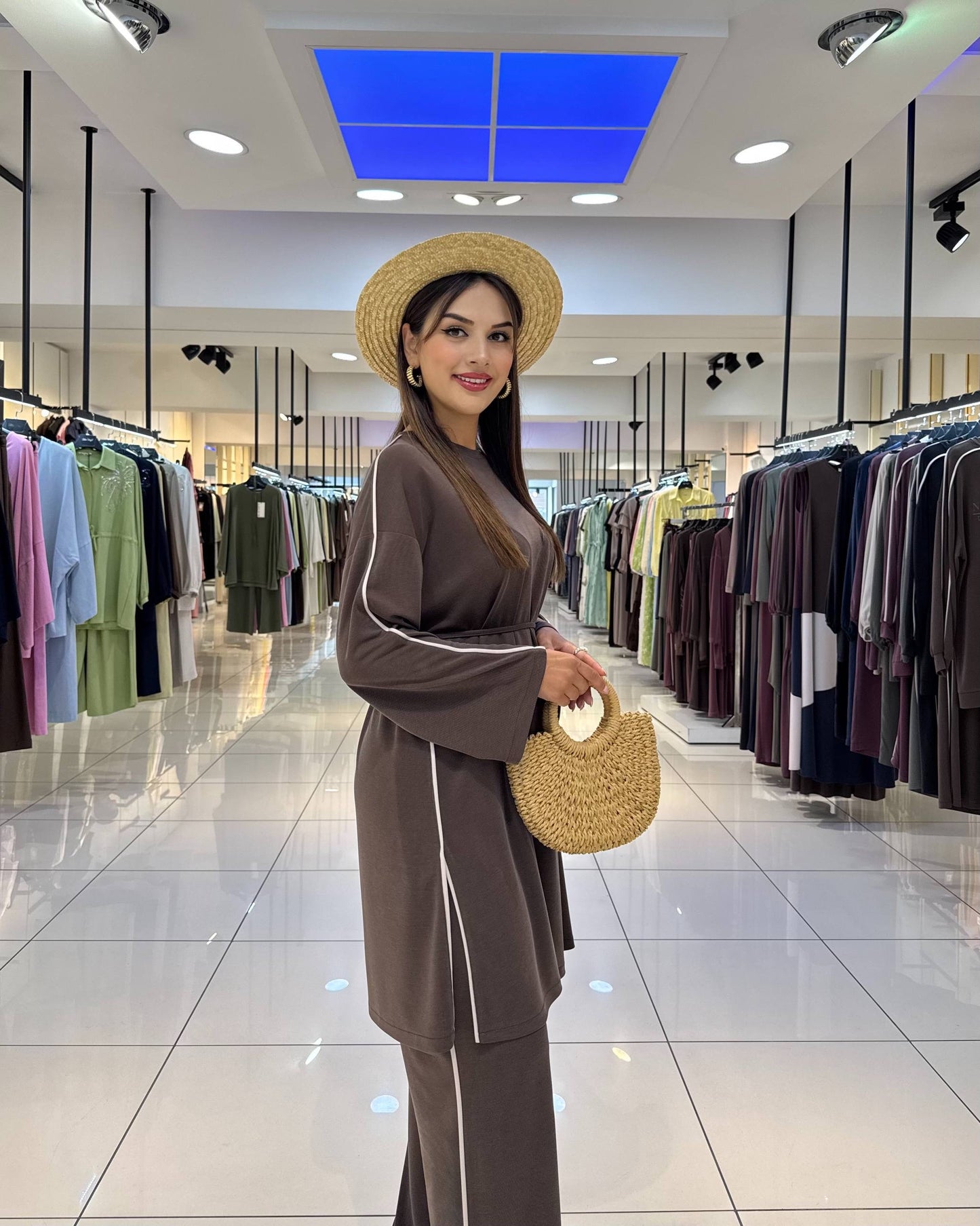 Brown Two-Piece Modest Set