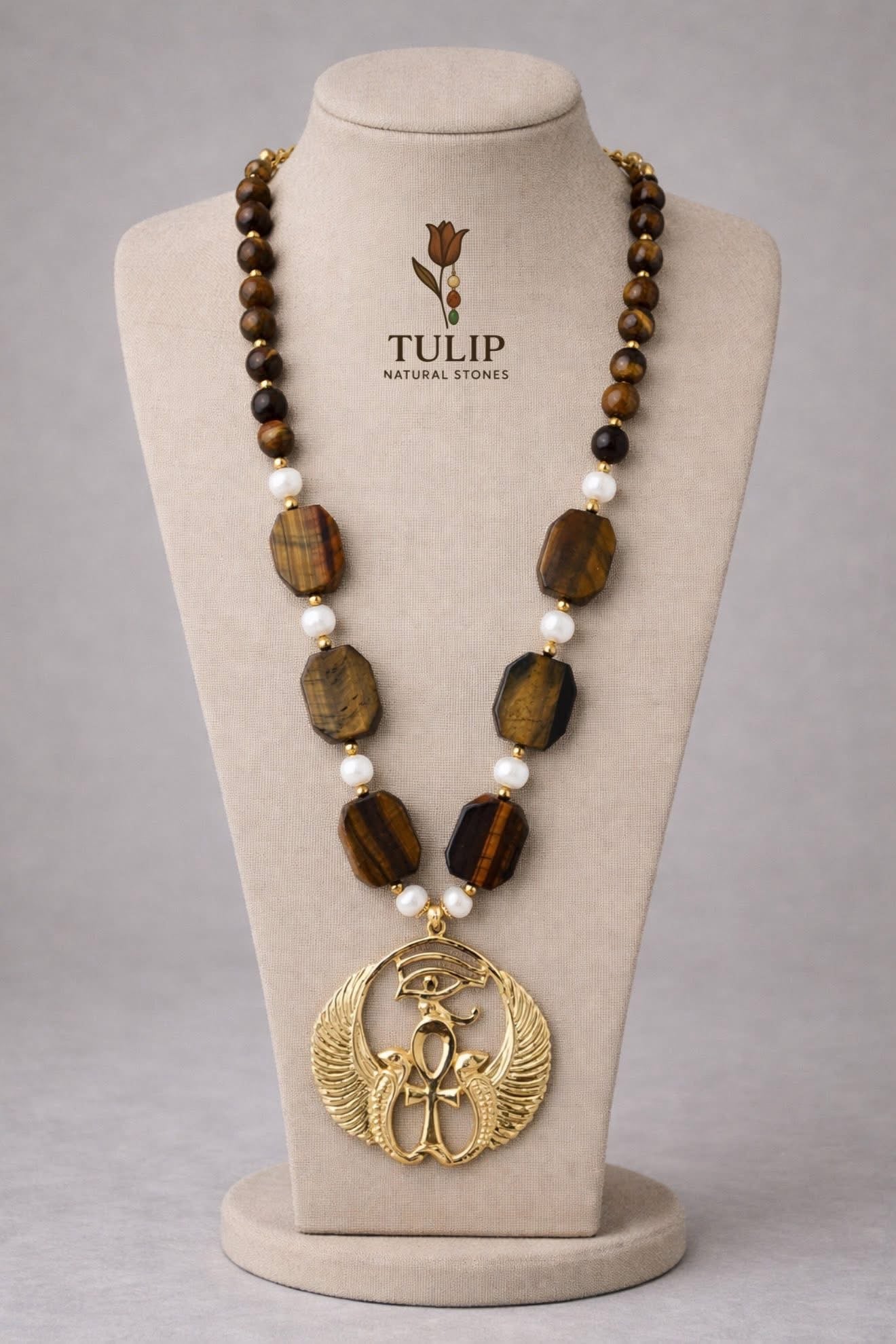 Tiger Eye & Natural Pearl