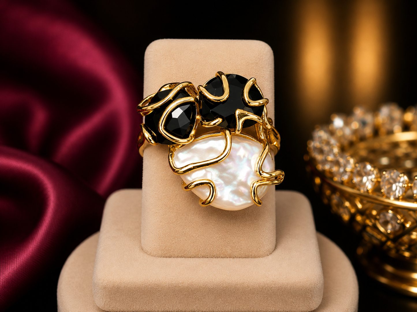 Black Onyx & Natural Pearl