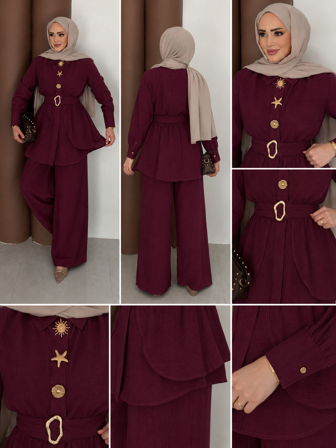 Burgundy Modal Set