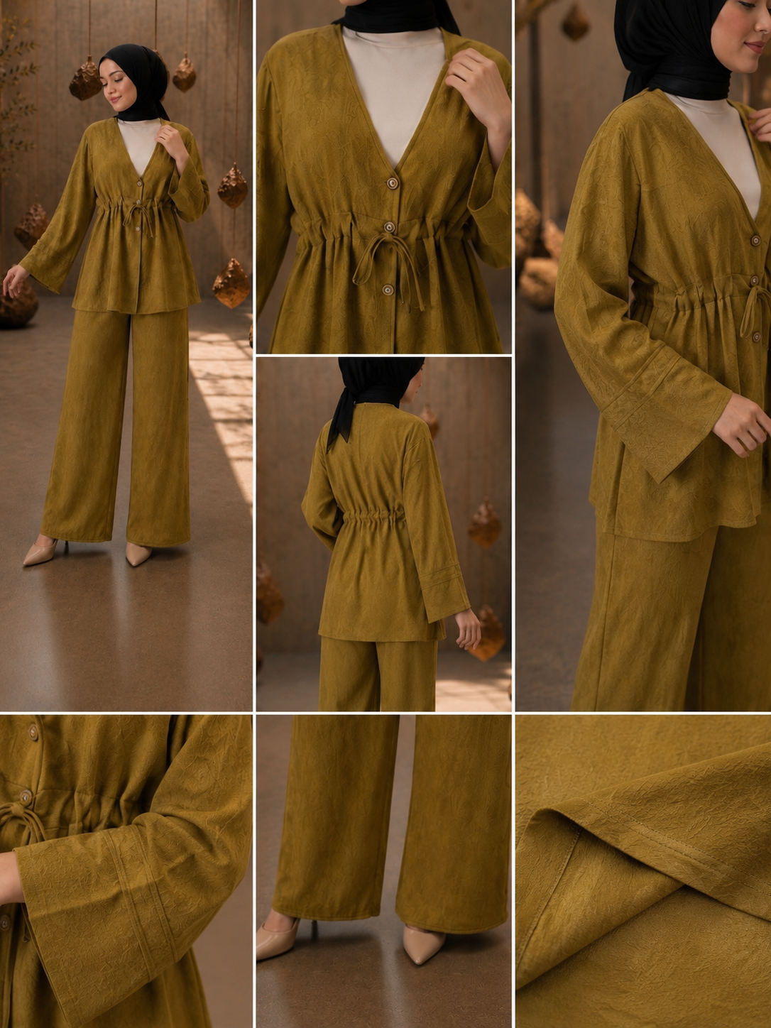 Kiwi Textured Two-Piece Set