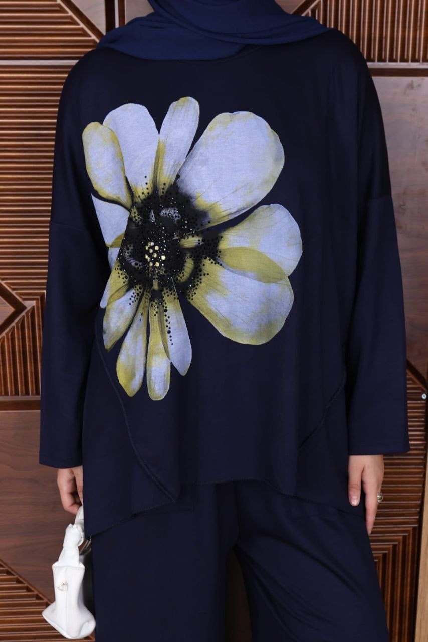 Bloom Oversized Floral Two-Piece Modest Set