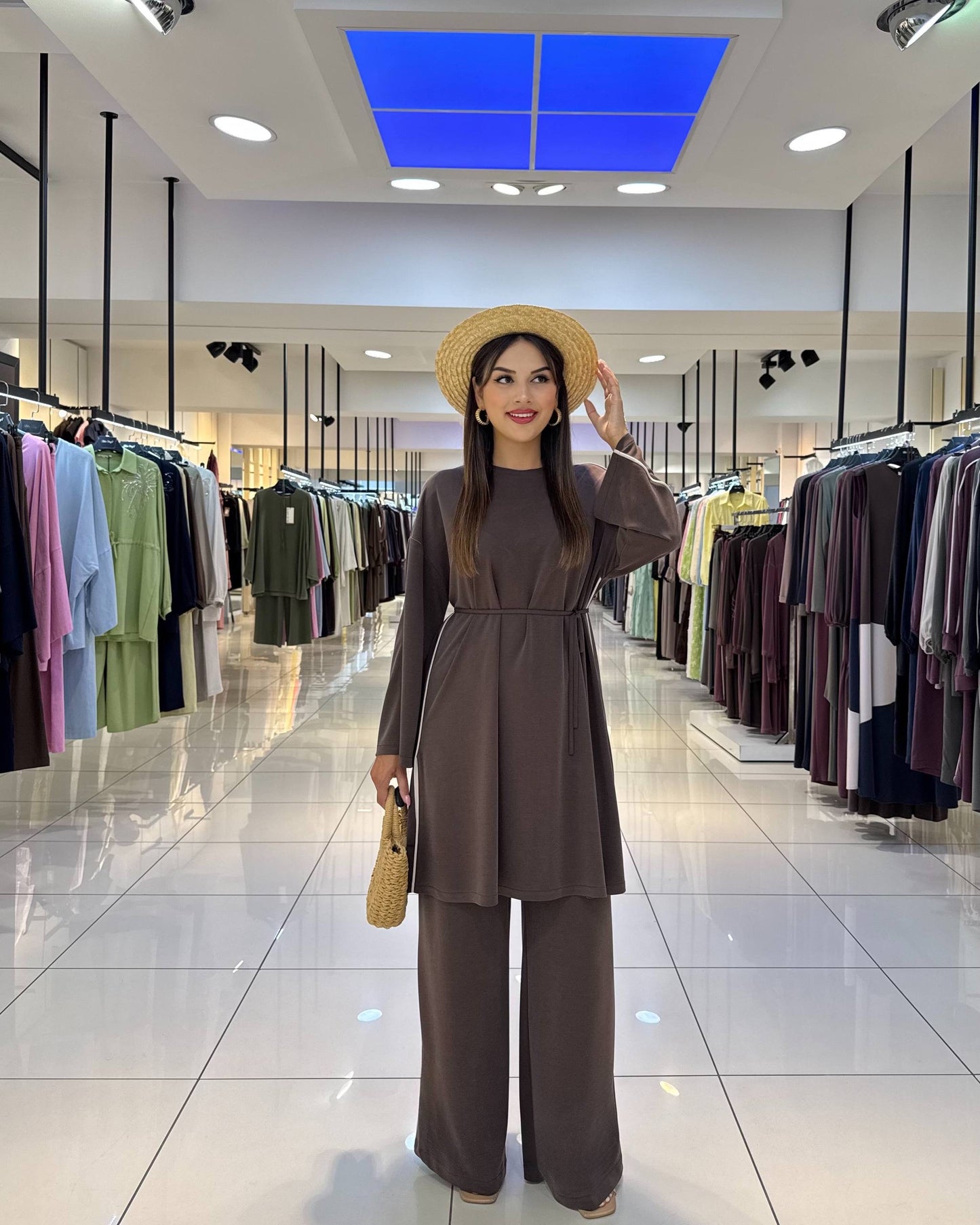 Brown Two-Piece Modest Set