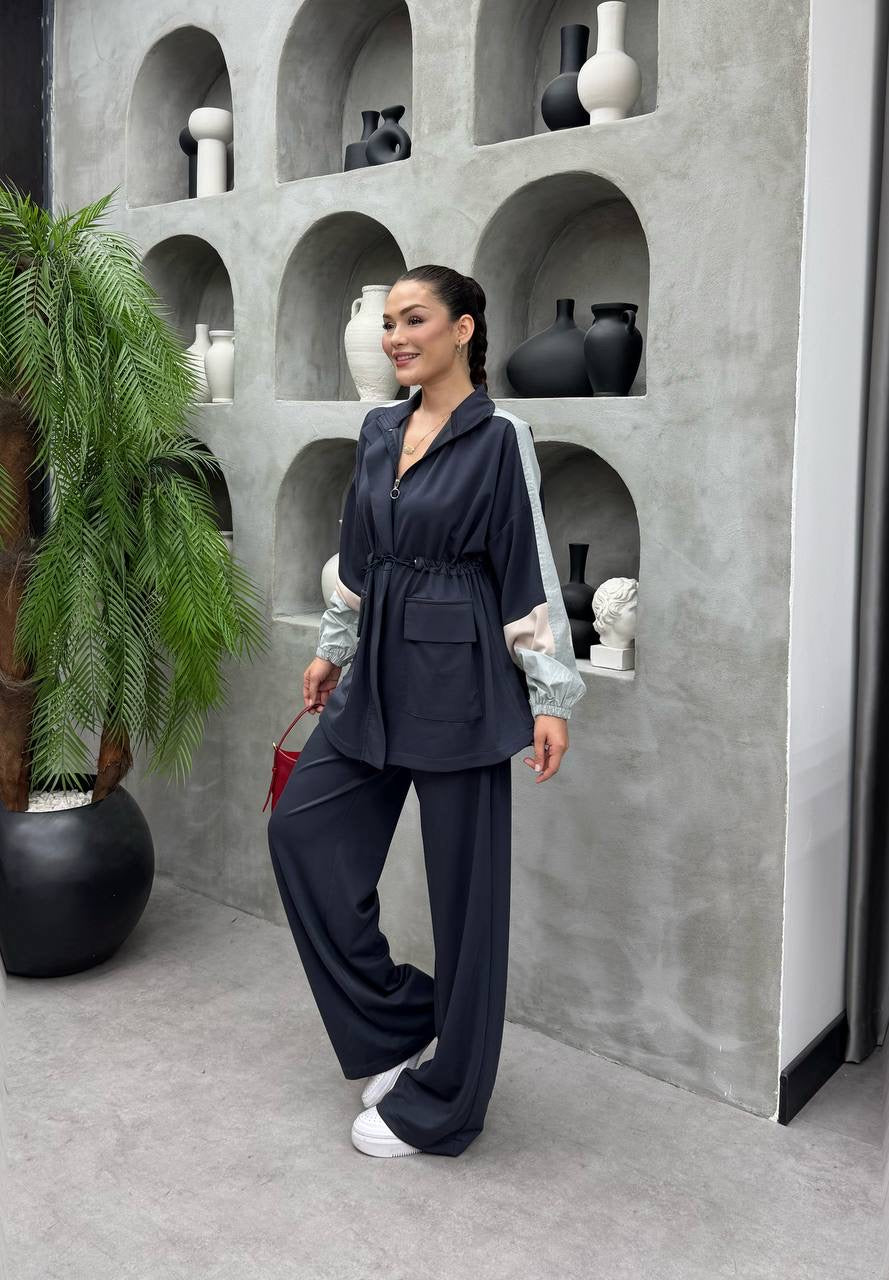 Nora Two-Piece Colorblock Modest Set