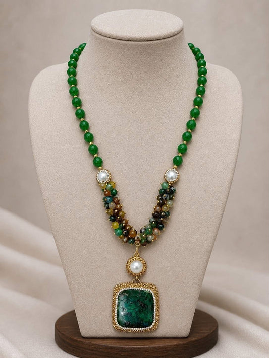 Agate & Natural Pearl