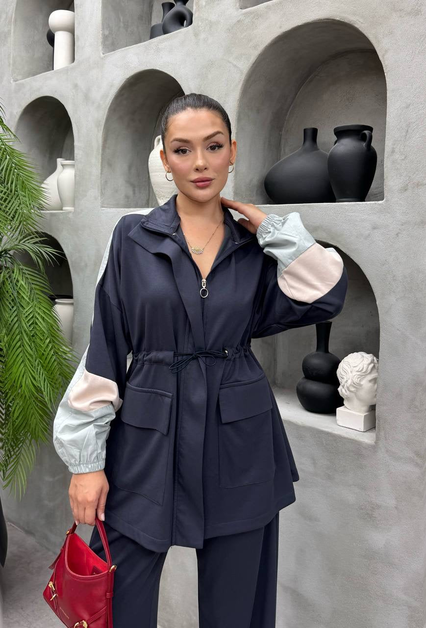 Nora Two-Piece Colorblock Modest Set