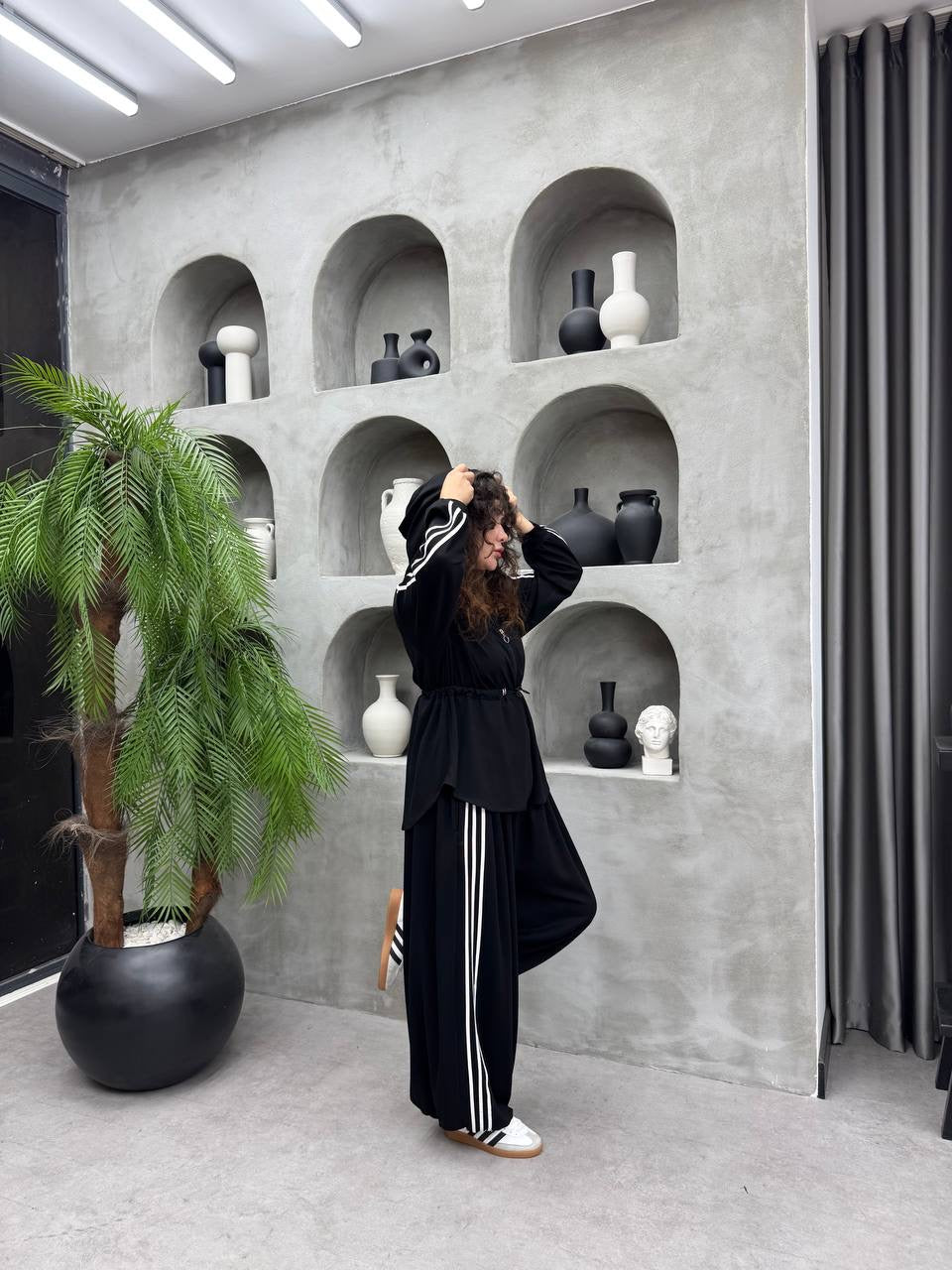 Mila Side Stripe Two-Piece Modest Set