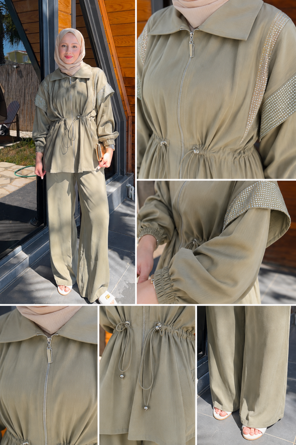 Olive Green two-Piece Set