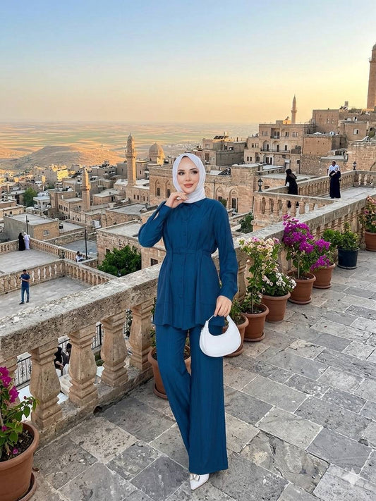 Selin Pleated Two-Piece Modest Set