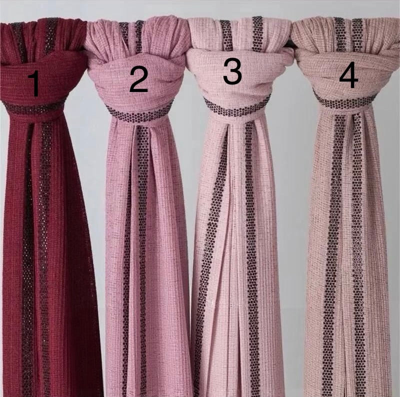 Comfort Roma Kuwaiti Rhinestone Hijab – Premium Crinkle Scarf