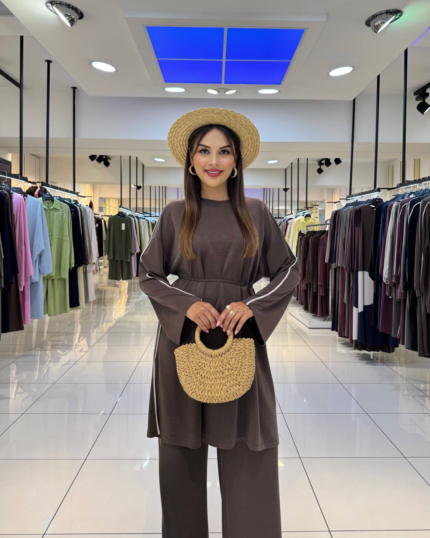 Brown Two-Piece Modest Set