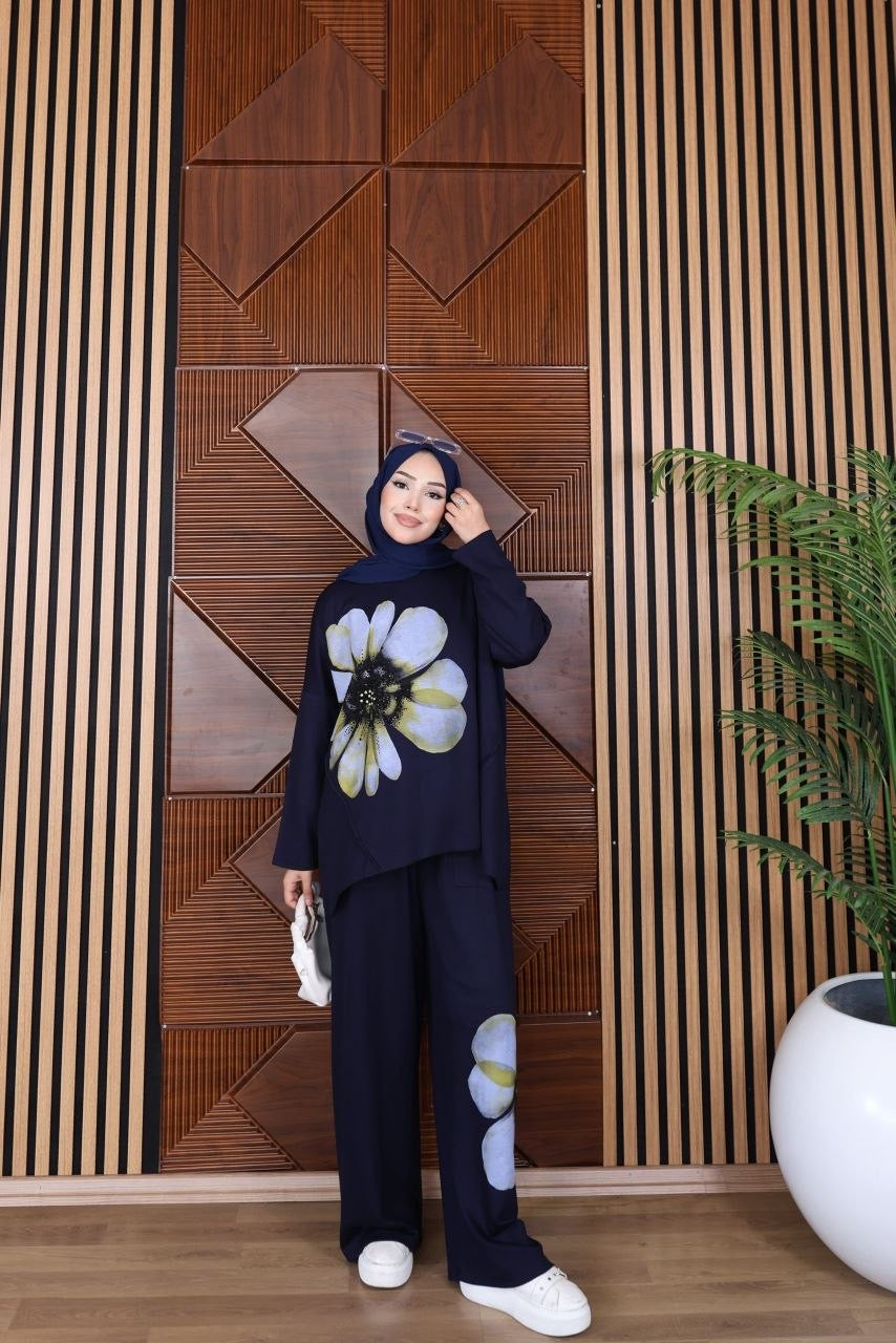 Bloom Oversized Floral Two-Piece Modest Set
