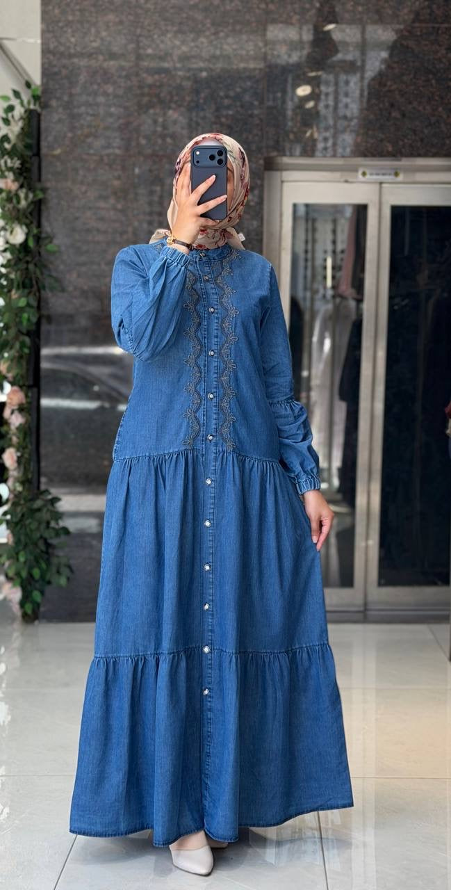 Medium Wash Maxi Dress