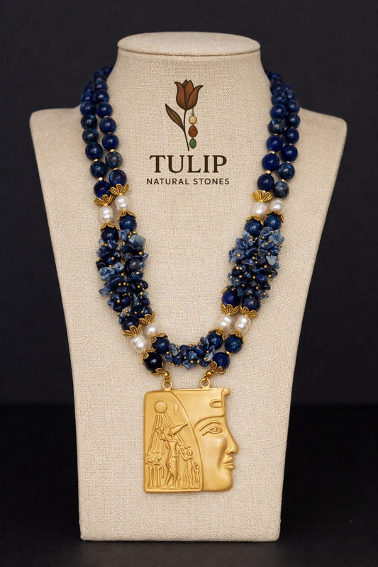 Lapis lazuli & Natural Pearl
