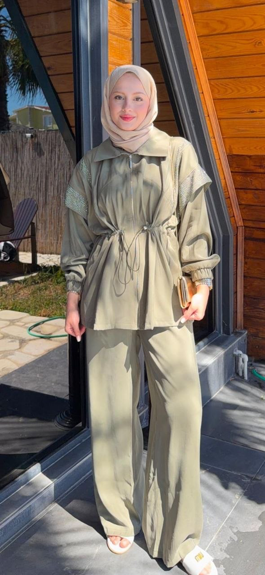 Olive Green two-Piece Set