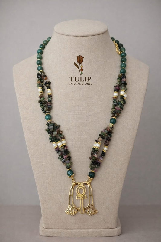Tourmaline & Natural Pearl