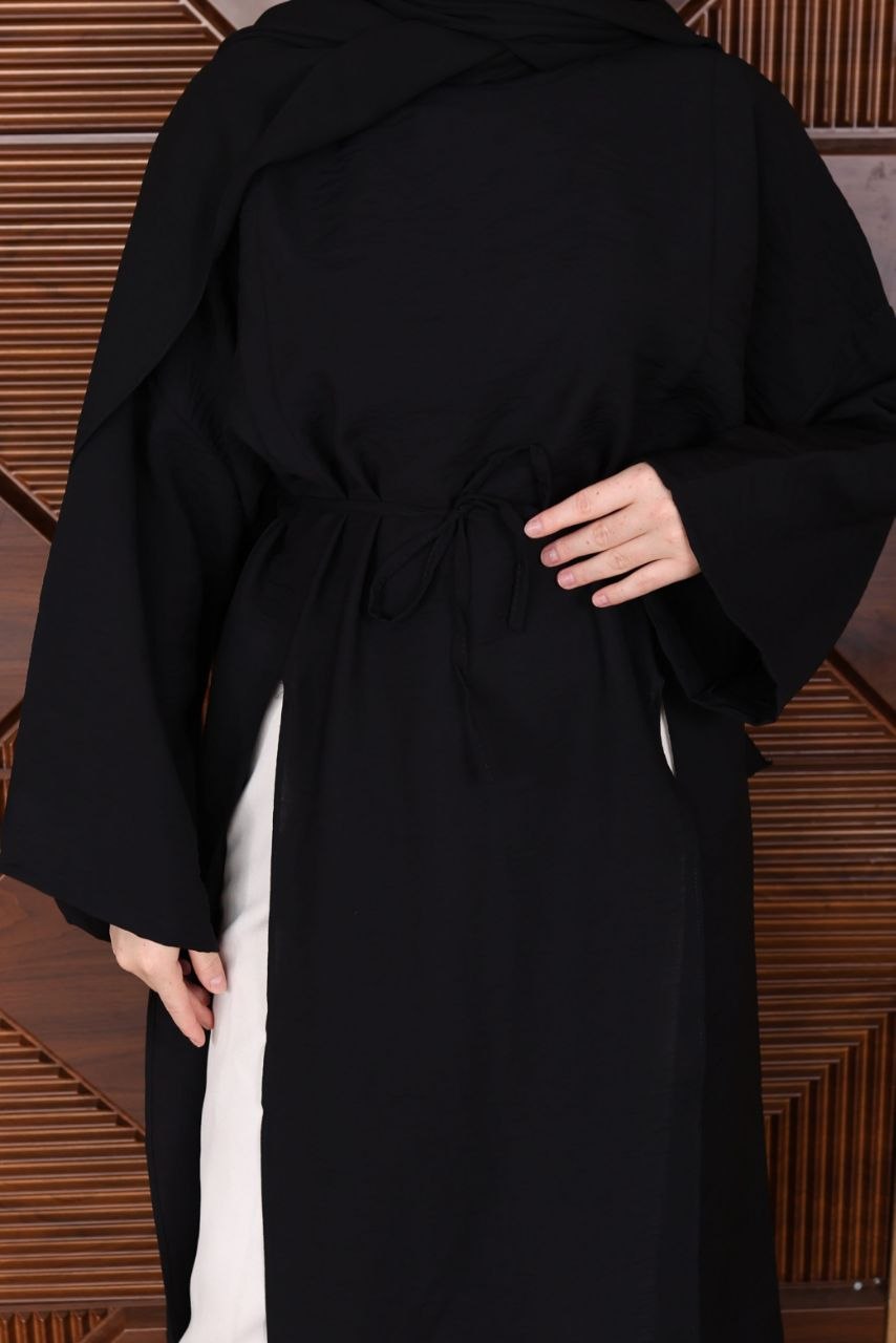 Black Modal Longline Modest Tunic