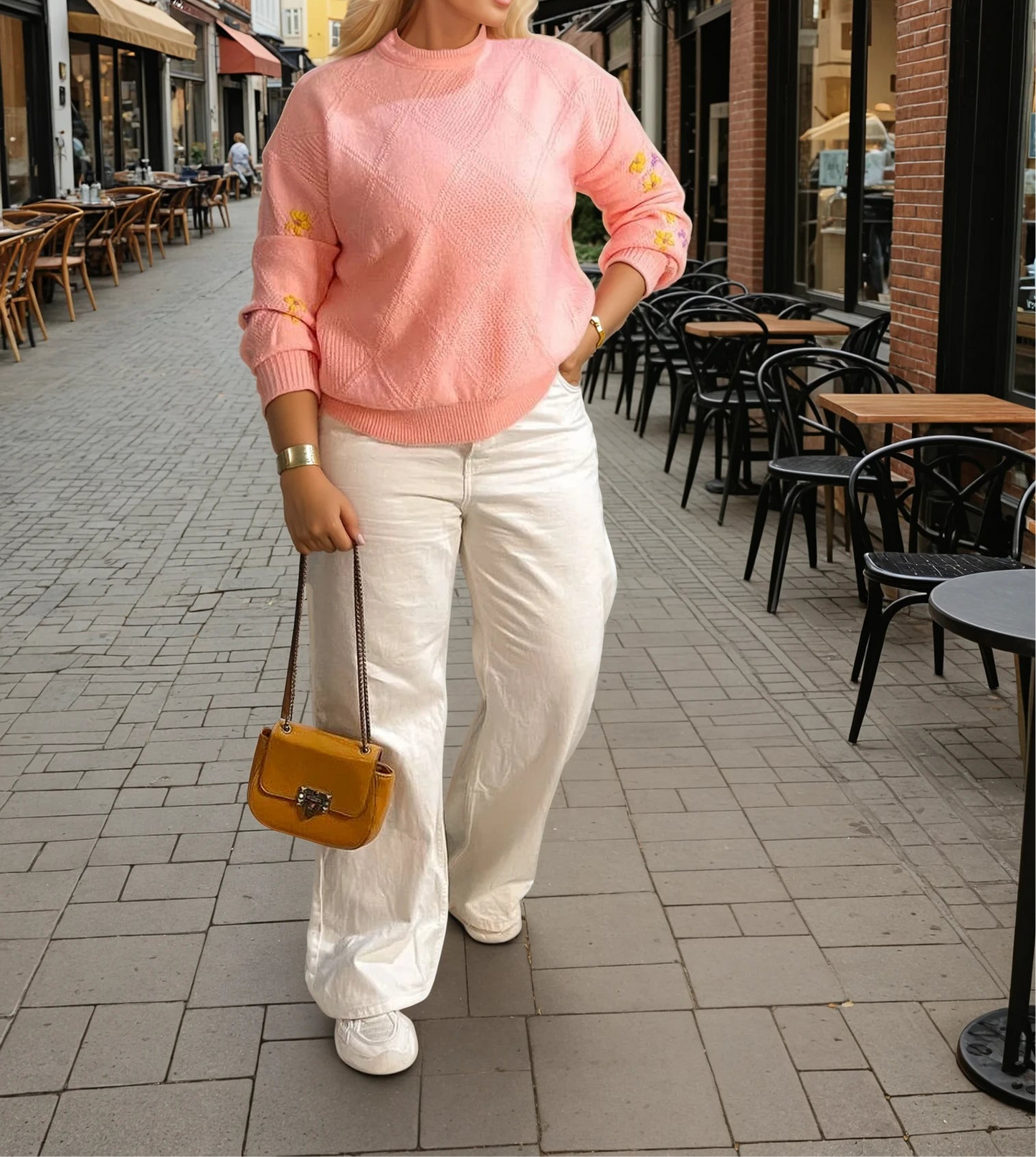 Knit Embroidered One-Size Top