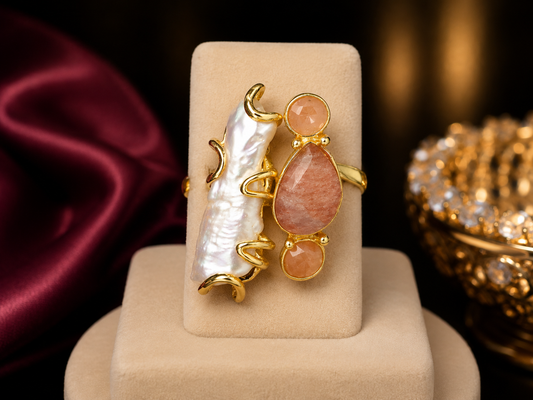 Strawberry Quartz & Natural Pearl