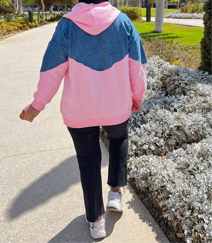 Winter Milton Cotton Jacket with Denim Details