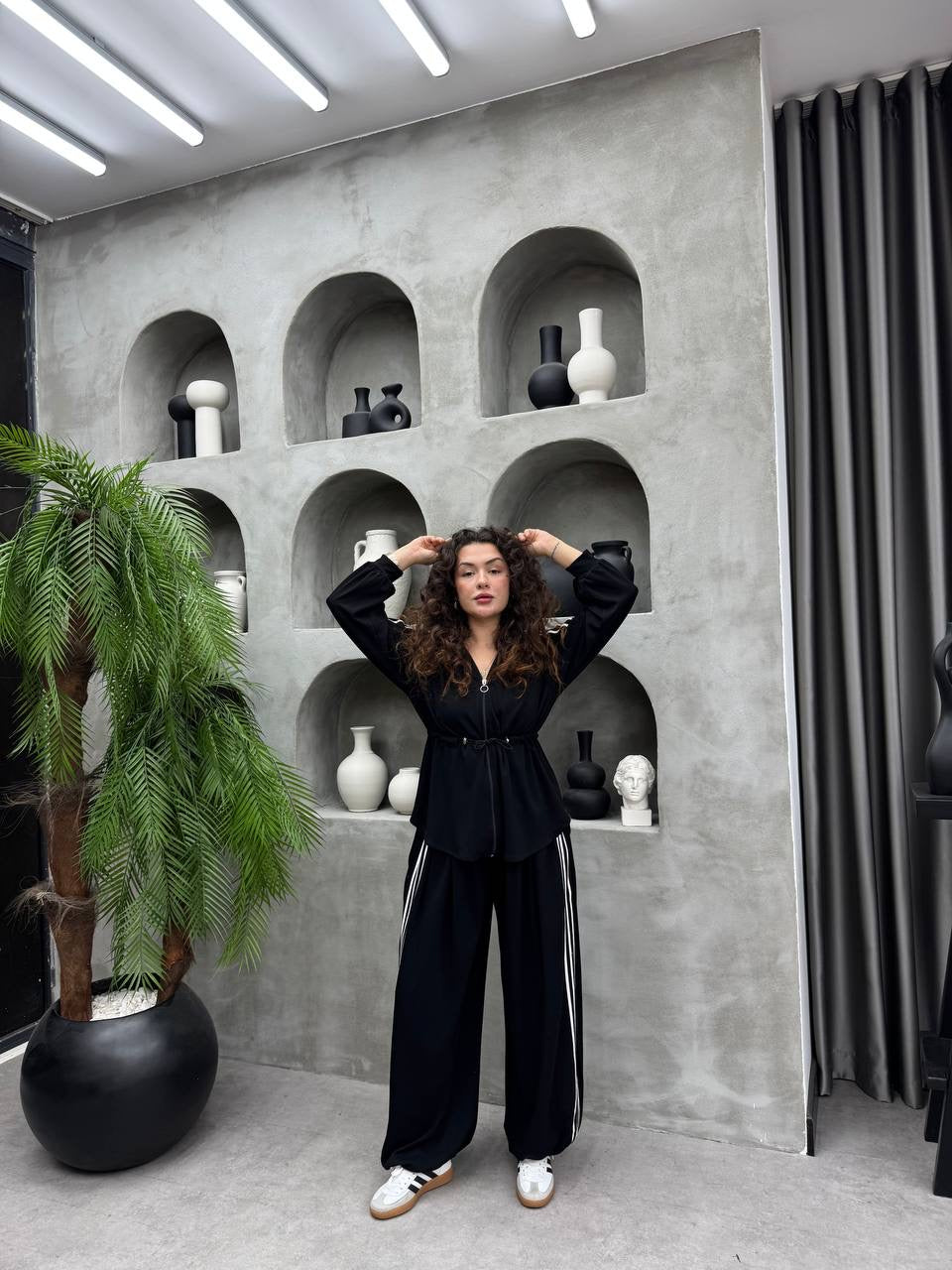 Mila Side Stripe Two-Piece Modest Set