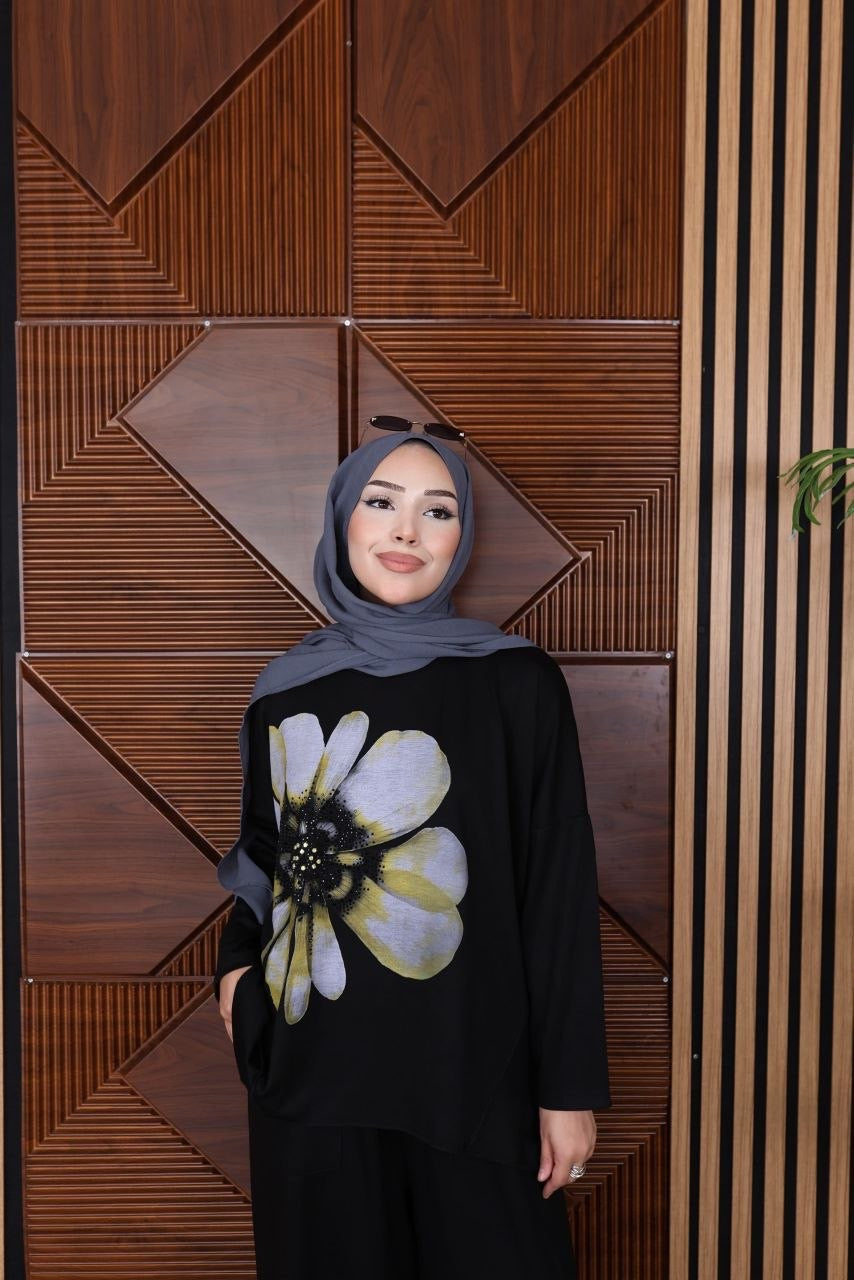 Bloom Oversized Floral Two-Piece Modest Set