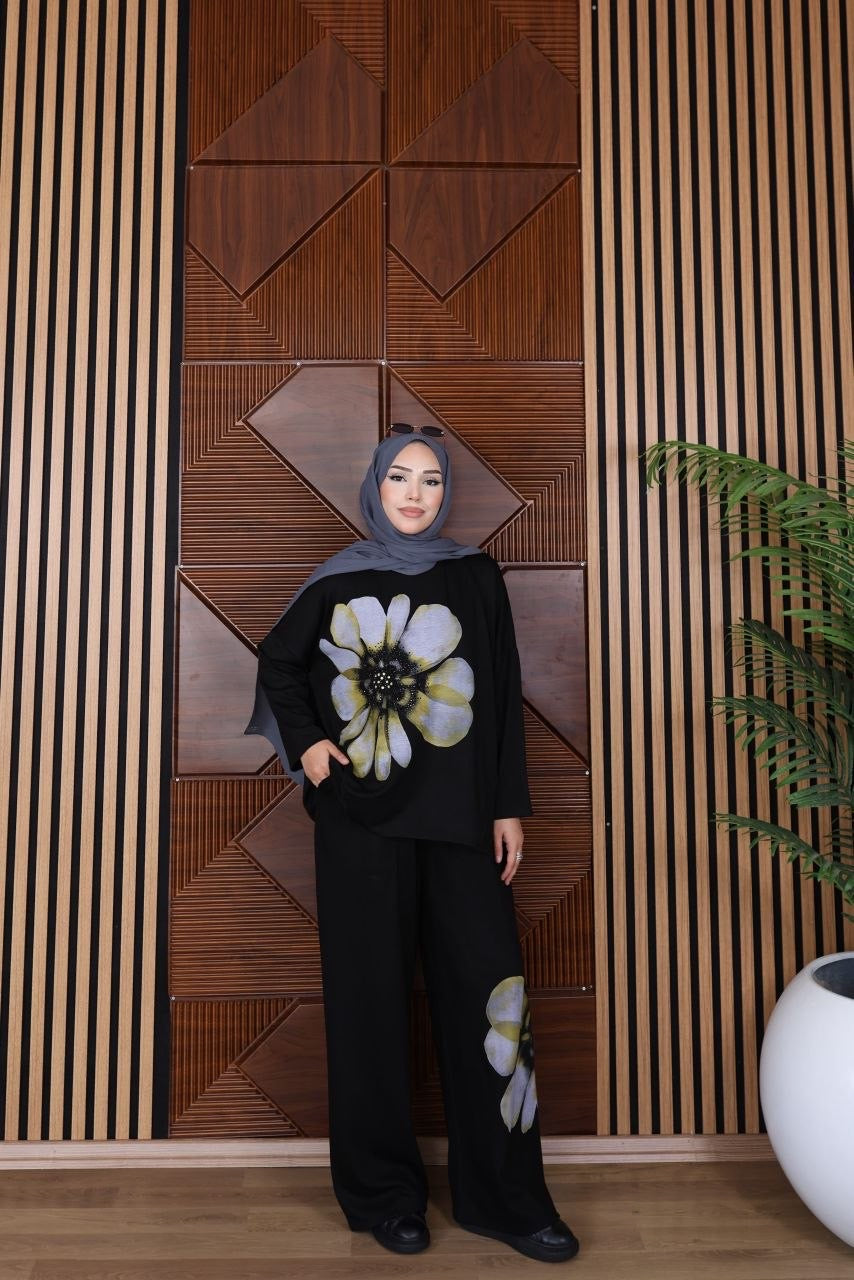 Bloom Oversized Floral Two-Piece Modest Set